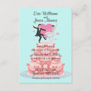Wedding Cake Dance Wedding Invitation