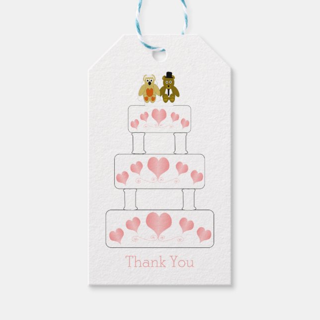 Wedding Cake Design Wedding Gift Tags (Front)