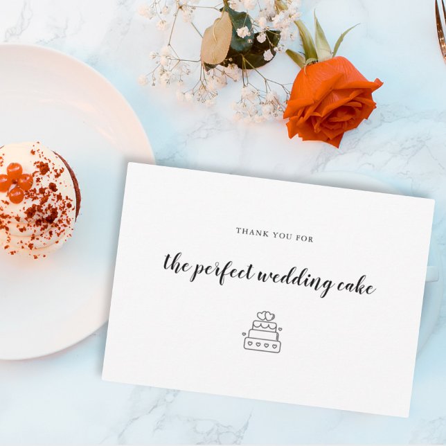 Wedding Cake Designer Baker Bakery Thank You Card (Creator Uploaded)