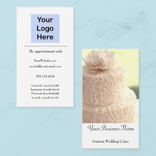 Wedding Cake Designer Elegant Bakery Custom Business Card