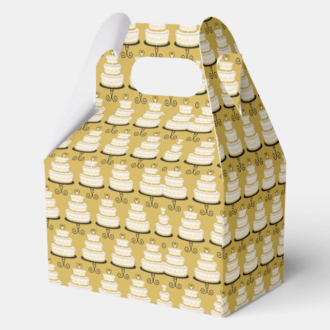 Wedding Cake  Favor Box (Back)