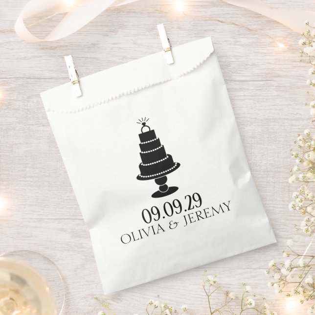 Wedding Cake Favour Bag (Clipped)