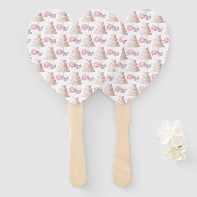 Wedding Cake Hand Fans (Front and Back)