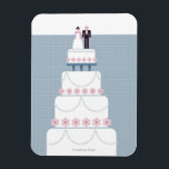 Wedding Cake Magnet<br><div class="desc">Personalize your very own merchandise with this iconic art from The Bride's Instruction Manual.</div>