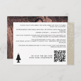 Wedding Cake QR Code Enclosure Card