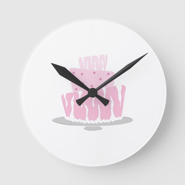 Wedding Cake Round Clock (Front)