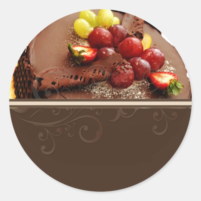 Wedding Cake stickers/bakers/pastry chef Classic Round Sticker (Front)