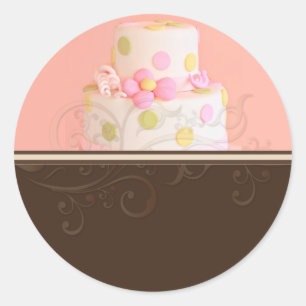 Wedding Cake stickers/bakers/pastry chef Classic Round Sticker