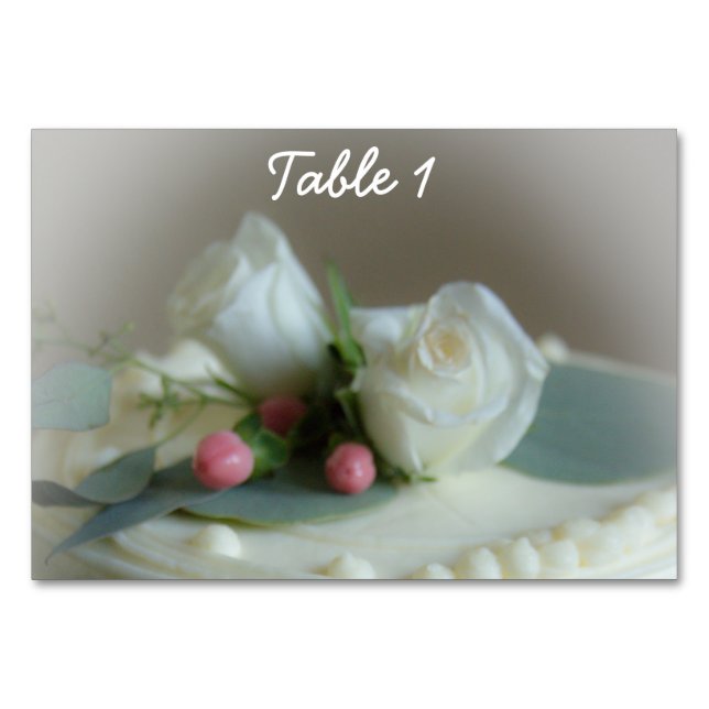 Wedding Cake Table Number (Front)