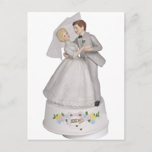 Wedding Cake Topper Figurine Postcard