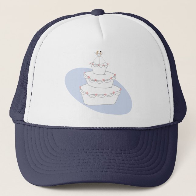 Wedding Cake Two Brides Trucker Hat (Front)