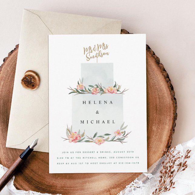 Wedding Cake Wedding Reception Invitation (Creator Uploaded)