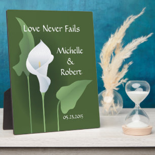Wedding Calla Lily Green Custom Plaque
