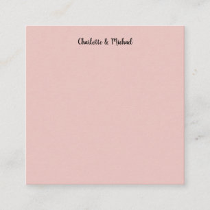 Wedding Calligraphy Elegant Rose Gold Plain Name Enclosure Card