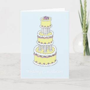 Wedding Cancellation, Stylish Cake. Announcement