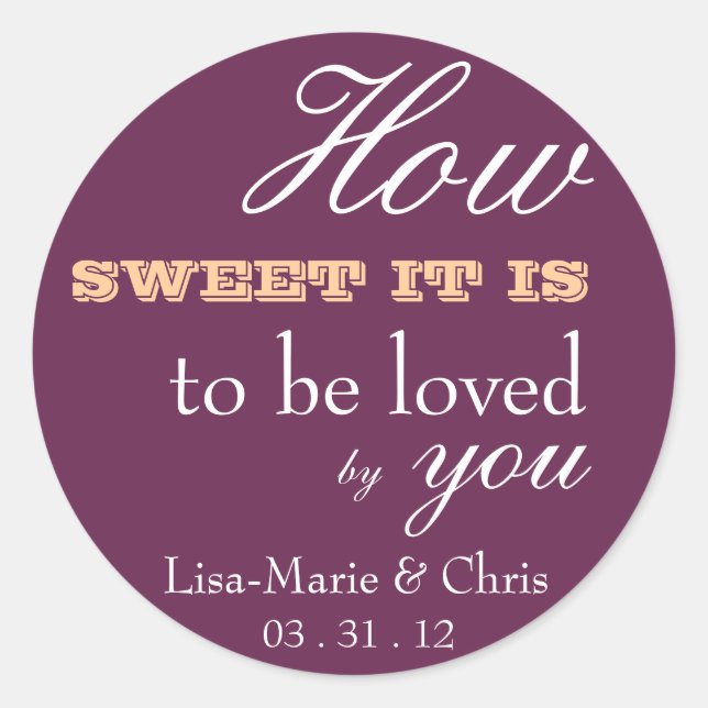 Wedding candy sticker (Front)