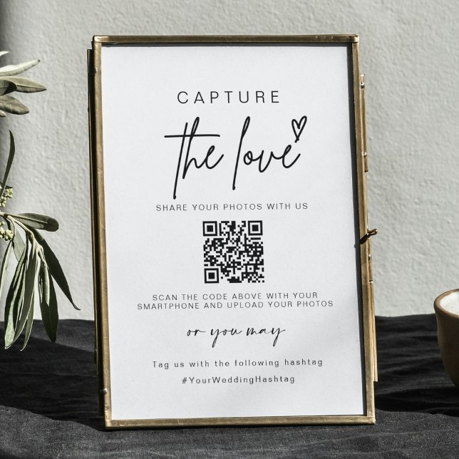 Wedding Capture The Love | Photo Sharing QR Code  Poster (Creator Uploaded)