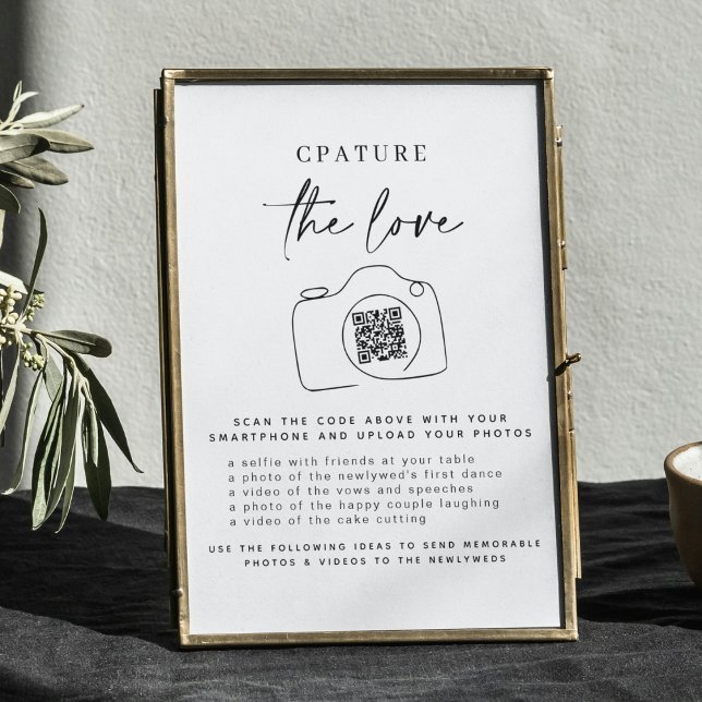 Wedding Capture The Love | Photo Sharing QR Code  Poster (Creator Uploaded)