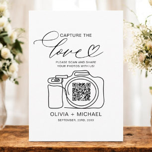Wedding Capture The Love QR Code Photo Share  Enclosure Card