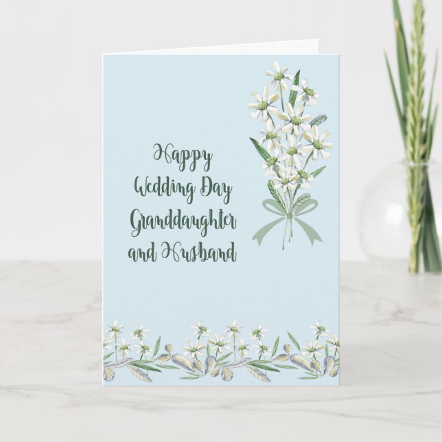Wedding Card for Granddaughter and Husband (Front)