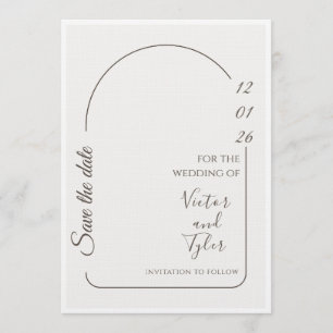 Wedding Card – Modern Minimal Save The Date Arch 