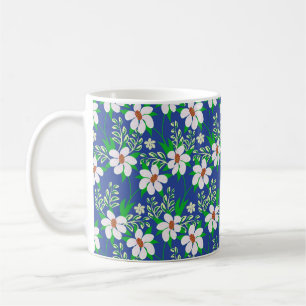 Wedding card or invitation with abstract floral ba coffee mug