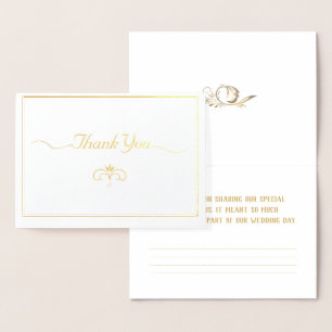 Wedding Card With Real Gold Foil