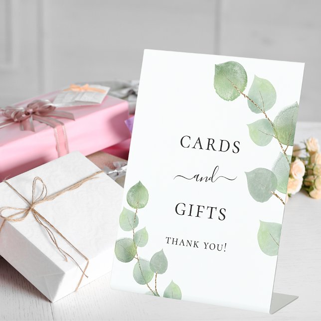 Wedding cards gift sign eucalyptus greenery (Creator Uploaded)