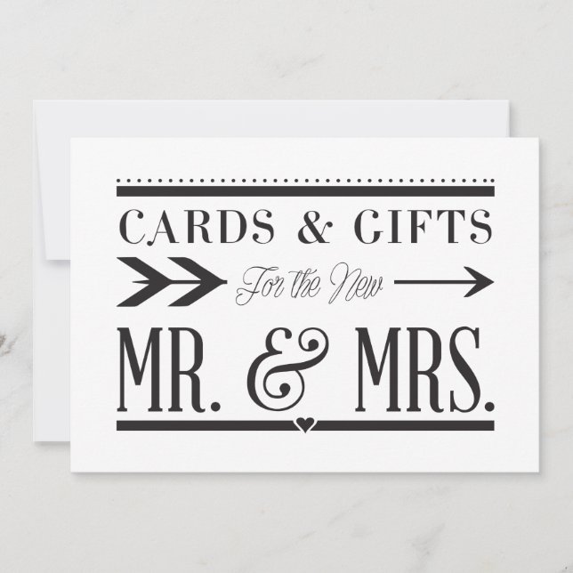 Wedding Cards & Gifts Sign (Front)