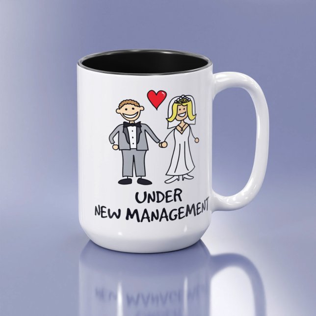 Wedding Cartoon - Under New Management Two-Tone Coffee Mug