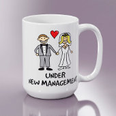 Wedding Cartoon - Under New Management Two-Tone Coffee Mug
