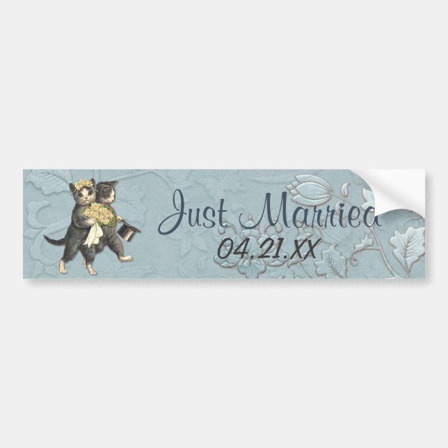 Wedding Cats Bumper Sticker (Front)