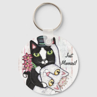 Wedding Cats Key Chain