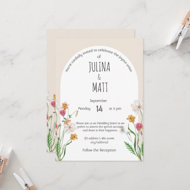 Wedding Celebrate In Style Invitation (Front/Back In Situ)