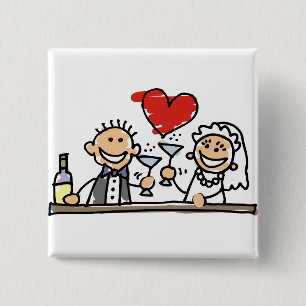 Wedding Celebration 2 Inch Square Button