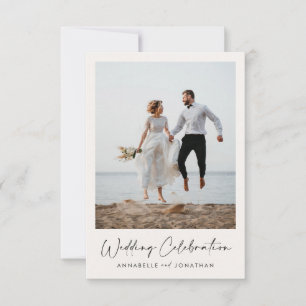 Wedding celebration modern photo  invitation