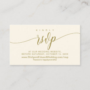 Wedding Celebration Online RSVP, Modern  Enclosure Card