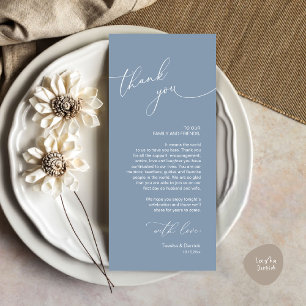 Wedding Celebration Place Setting Thank You Card