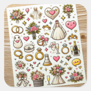 Wedding Celebration Sticker Set"