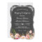 Wedding Celebration Vintage Pink Floral Chalkboard