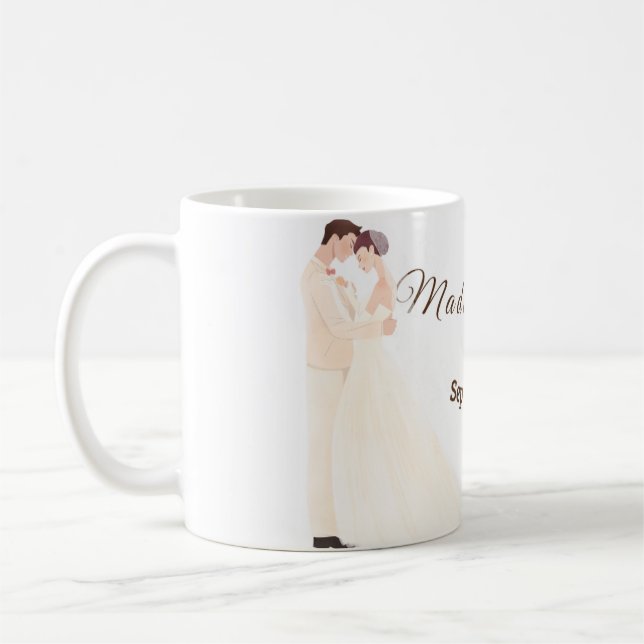 Wedding ceramic mug  (Left)