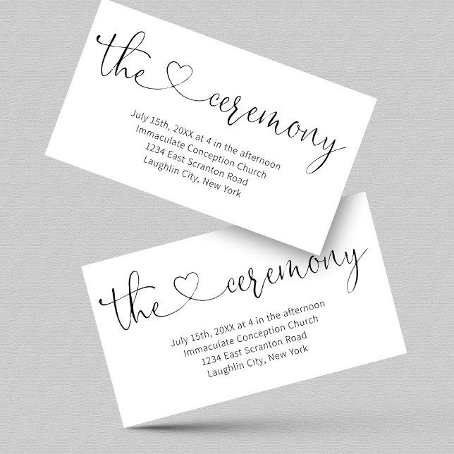 Wedding Ceremony Enclosure Card - Simple (Creator Uploaded)