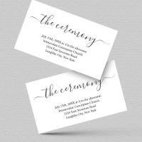 Wedding Ceremony Enclosure Card - Simple