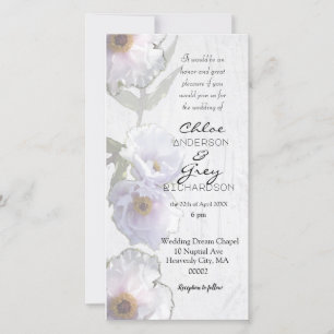 Wedding Ceremony Invitation with peonies