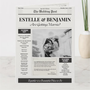 Wedding Ceremony Newspaper Program