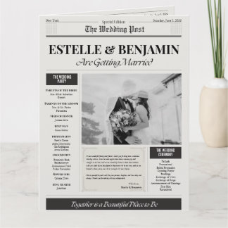 Wedding Ceremony Newspaper Program