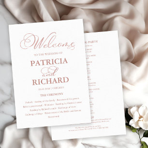 Wedding Ceremony Order of Service Elegant Program