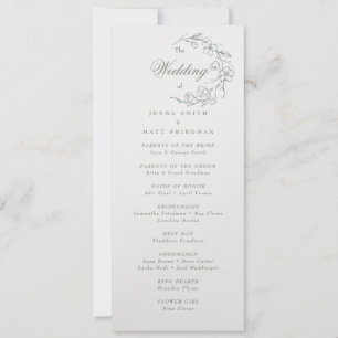 Wedding Ceremony Program