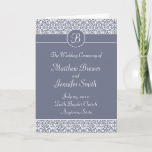 Wedding Ceremony Program and Order of Service Card