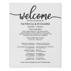 Wedding Ceremony Program Board Simple Calligraphy